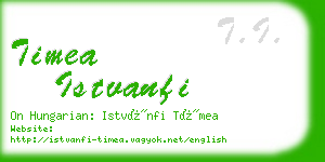 timea istvanfi business card